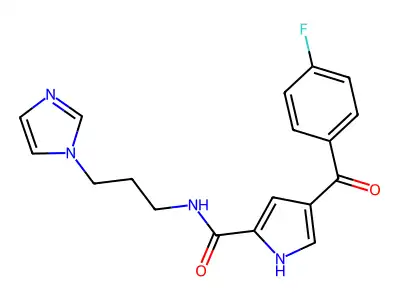 4-(4-fluorobenzoyl)-N-[3-(1H-imidazol-1-yl)propyl]-1H-pyrrole-2-carboxamide structure
