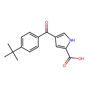 4-(4-tert-butylbenzoyl)-1H-pyrrole-2-carboxylic Acid structure