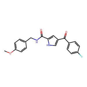 4-(4-fluorobenzoyl)-N-(4-methoxybenzyl)-1H-pyrrole-2-carboxamide structure
