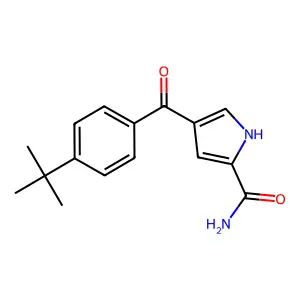 4-(4-tert-butylbenzoyl)-1H-pyrrole-2-carboxamide structure