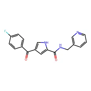 4-(4-fluorobenzoyl)-N-(3-pyridinylmethyl)-1H-pyrrole-2-carboxamide structure