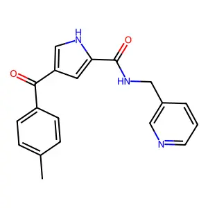 4-(4-methylbenzoyl)-N-(3-pyridinylmethyl)-1H-pyrrole-2-carboxamide structure