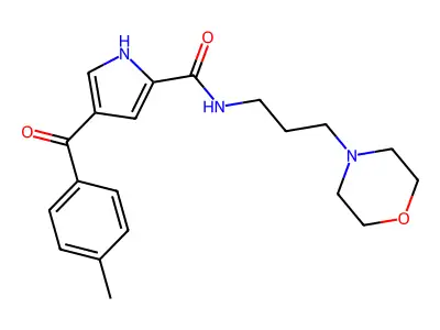 4-(4-methylbenzoyl)-N-(3-morpholinopropyl)-1H-pyrrole-2-carboxamide structure