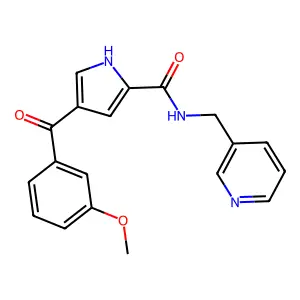 4-(3-methoxybenzoyl)-N-(3-pyridinylmethyl)-1H-pyrrole-2-carboxamide structure