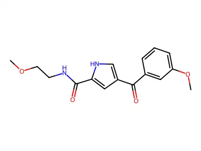 4-(3-methoxybenzoyl)-N-(2-methoxyethyl)-1H-pyrrole-2-carboxamide structure