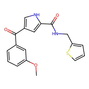 4-(3-methoxybenzoyl)-N-(2-thienylmethyl)-1H-pyrrole-2-carboxamide structure
