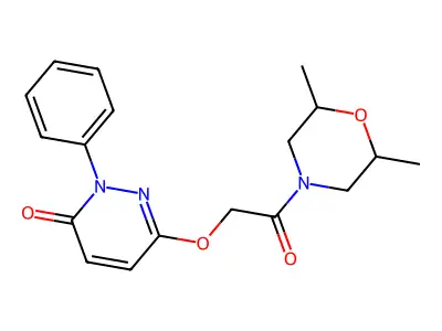 6-[2-(2,6-dimethylmorpholino)-2-oxoethoxy]-2-phenyl-3(2H)-pyridazinone structure