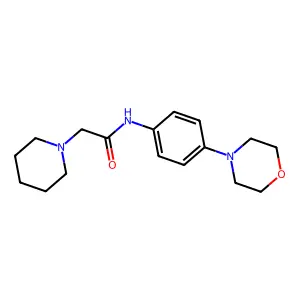 N-(4-morpholinophenyl)-2-piperidinoacetamide structure