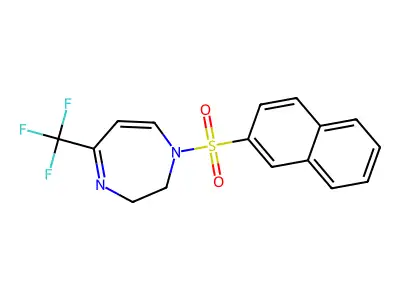 1-(2-naphthylsulfonyl)-5-(trifluoromethyl)-2,3-dihydro-1H-1,4-diazepine structure