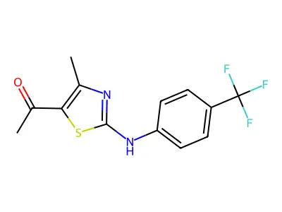 1-{4-Methyl-2-[4-(trifluoromethyl)anilino]-1,3-thiazol-5-yl}-1-ethanone structure
