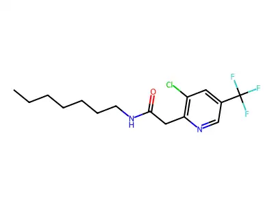 2-[3-chloro-5-(trifluoromethyl)pyridin-2-yl]-N-heptylacetamide structure