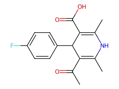 5-acetyl-4-(4-fluorophenyl)-2,6-dimethyl-1,4-dihydropyridine-3-carboxylic Acid structure