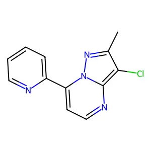3-Chloro-2-methyl-7-(2-pyridinyl)pyrazolo[1,5-a]pyrimidine structure