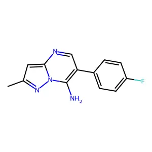 6-(4-Fluorophenyl)-2-methylpyrazolo[1,5-a]pyrimidin-7-amine structure