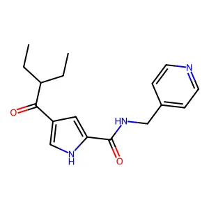 4-(2-Ethyl-1-oxobutyl)-N-(4-pyridinylmethyl)-1H-pyrrole-2-carboxamide structure