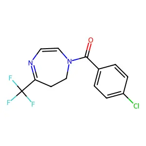 (4-chlorophenyl)[5-(trifluoromethyl)-6,7-dihydro-1H-1,4-diazepin-1-yl]methanone structure