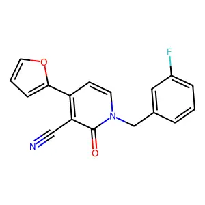 1-(3-Fluorobenzyl)-4-(2-furyl)-2-oxo-1,2-dihydro-3-pyridinecarbonitrile structure