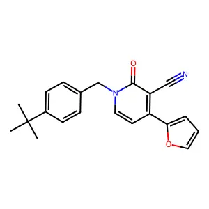1-[4-(Tert-butyl)benzyl]-4-(2-furyl)-2-oxo-1,2-dihydro-3-pyridinecarbonitrile structure