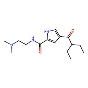 N-[2-(dimethylamino)ethyl]-4-(2-ethylbutanoyl)-1H-pyrrole-2-carboxamide structure