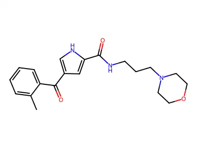 4-(2-methylbenzoyl)-N-(3-morpholinopropyl)-1H-pyrrole-2-carboxamide structure