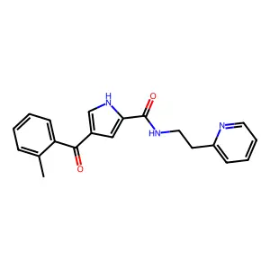 4-(2-methylbenzoyl)-N-[2-(2-pyridinyl)ethyl]-1H-pyrrole-2-carboxamide structure