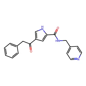 4-(2-phenylacetyl)-N-(4-pyridinylmethyl)-1H-pyrrole-2-carboxamide structure