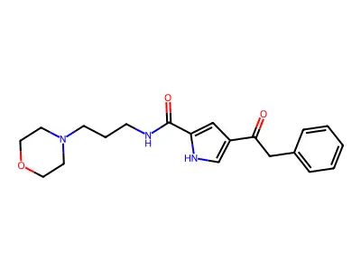 N-(3-morpholinopropyl)-4-(2-phenylacetyl)-1H-pyrrole-2-carboxamide structure