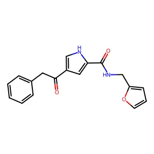 N-(2-furylmethyl)-4-(2-phenylacetyl)-1H-pyrrole-2-carboxamide structure