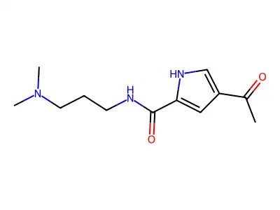 4-acetyl-N-[3-(dimethylamino)propyl]-1H-pyrrole-2-carboxamide structure