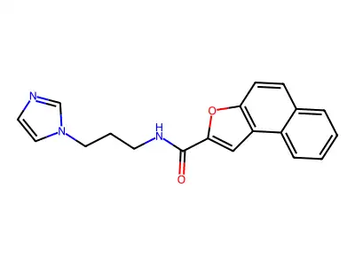 N-[3-(1H-imidazol-1-yl)propyl]naphtho[2,1-b]furan-2-carboxamide structure