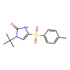 1-(tert-butyl)-4-[(4-methylphenyl)sulfonyl]-1,3-dihydro-2H-imidazol-2-one structure