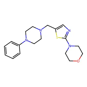 4-{5-[(4-Phenylpiperazino)methyl]-1,3-thiazol-2-yl}morpholine structure