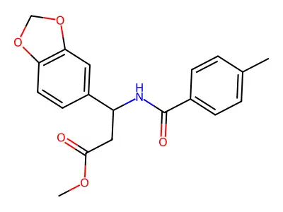 Methyl 3-(1,3-benzodioxol-5-yl)-3-[(4-methylbenzoyl)amino]propanoate structure