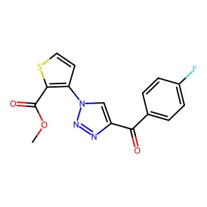 methyl 3-[4-(4-fluorobenzoyl)-1H-1,2,3-triazol-1-yl]-2-thiophenecarboxylate structure