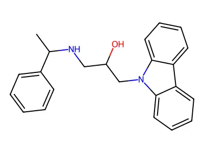 1-Carbazol-9-yl-3-(1-phenylethylamino)propan-2-ol structure