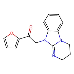 2-(3,4-dihydropyrimido[1,2-a]benzimidazol-10(2H)-yl)-1-(furan-2-yl)ethanone structure