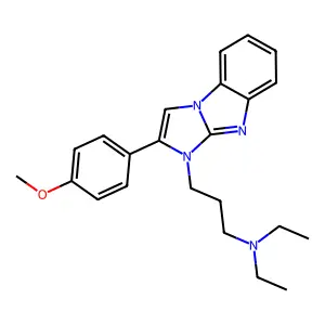 N,N-Diethyl-3-(2-(4-methoxyphenyl)-1H-benzo[d]imidazo[1,2-a]imidazol-1-yl)propan-1-amine structure