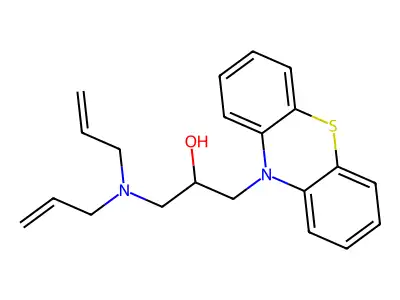 1-(diallylamino)-3-(10H-phenothiazin-10-yl)-2-propanol structure