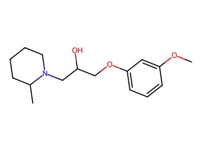 1-(3-Methoxyphenoxy)-3-(2-methylpiperidin-1-yl)propan-2-ol structure