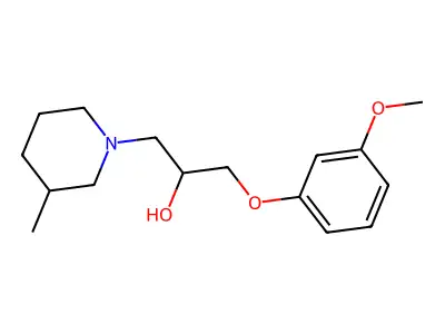 1-(3-Methoxyphenoxy)-3-(3-methylpiperidin-1-yl)propan-2-ol structure