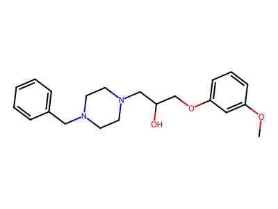 1-(4-Benzyl-1-piperazinyl)-3-(3-methoxyphenoxy)-2-propanol structure