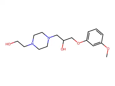 1-[4-(2-Hydroxyethyl)piperazin-1-yl]-3-(3-methoxyphenoxy)propan-2-ol structure