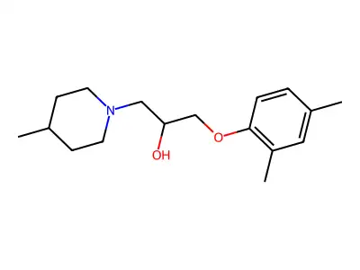 1-(2,4-Dimethylphenoxy)-3-(4-methylpiperidin-1-yl)propan-2-ol structure