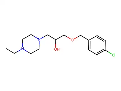 1-[(4-Chlorophenyl)methoxy]-3-(4-ethylpiperazin-1-yl)propan-2-ol structure
