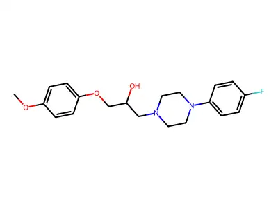 1-[4-(4-Fluorophenyl)piperazin-1-yl]-3-(4-methoxyphenoxy)propan-2-ol structure