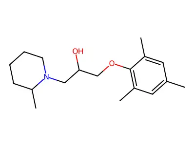 1-(2-Methylpiperidin-1-yl)-3-(2,4,6-trimethylphenoxy)propan-2-ol structure