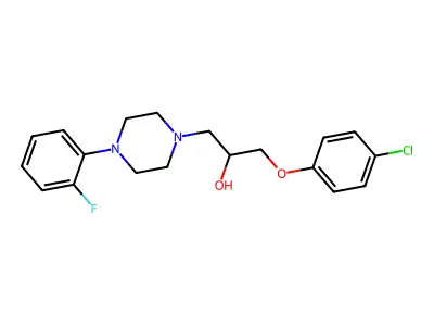 1-(4-Chlorophenoxy)-3-[4-(2-fluorophenyl)piperazin-1-yl]propan-2-ol structure