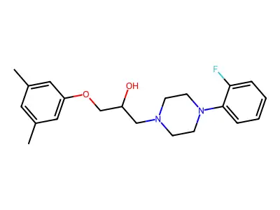 1-(3,5-Dimethylphenoxy)-3-[4-(2-fluorophenyl)piperazin-1-yl]propan-2-ol structure