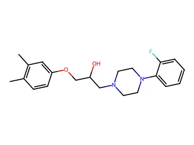 1-(3,4-Dimethylphenoxy)-3-[4-(2-fluorophenyl)piperazin-1-yl]propan-2-ol structure