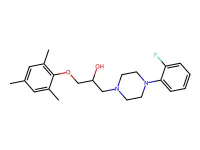 1-[4-(2-Fluorophenyl)piperazin-1-yl]-3-(2,4,6-trimethylphenoxy)propan-2-ol structure